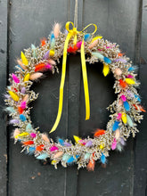 Load image into Gallery viewer, Dried Rainbow Wreath
